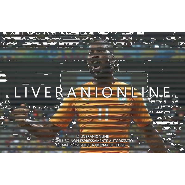 (140614) -- RECIFE, June 14, 2014 () -- Cote d\'Ivoire\'s Didier Drogba reacts during a Group C match between Cote d\'Ivoire and Japan of 2014 FIFA World Cup in the Aren Pernambuco Stadium in Recife, Brazil, June 14, 2014. (/Cao Can)(rh) ©PHOTOSHOT/Agenzia Aldo Liverani Sas - ITALY ONLY - EDITORIAL USE ONLY - Costa d\'Avorio Vs Giappone partita del Gruppo C della coppa del mondo 2014 FIFA World Cup Stadium Arena Pernambuco a Recife, in Brasile, 14 giugno 2014