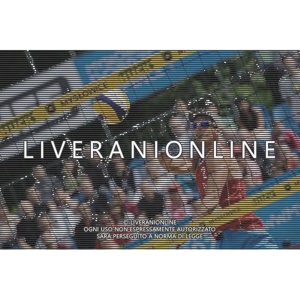 15.06.2014 , Myslowice , Slupna , siatkowka plazowa , Mistrzostwa Swiata U23 , Kosiak , Rudol (czerwone) Tvinde , Mol (niebieskie) N/Z Maciej Kosiak Fot. Karol Bartnik / MPAimages.com / Newspix.pl --- Newspix.pl World Championships in beach volleyball U23 AG ALDO LIVERANI SAS ONLY ITALY *** Local Caption *** www.newspix.pl mail us: info@newspix.pl call us: 0048 022 23 22 222 --- Polish Picture Agency by Ringier Axel Springer Poland