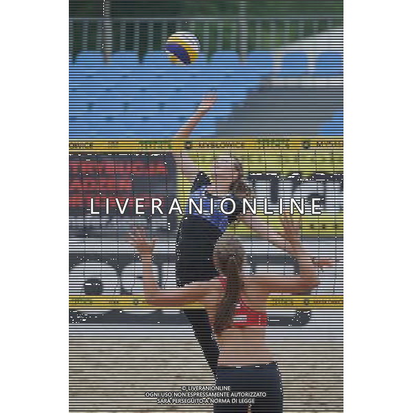 15.06.2014 , Myslowice , Slupna , siatkowka plazowa , Mistrzostwa Swiata U23 , Humana Paredes , Pischke (czerwone) Lahti , Parkkinen (niebieskie) N/Z Anniina Parkkinen Fot. Karol Bartnik / MPAimages.com / Newspix.pl --- Newspix.pl World Championships in beach volleyball U23 AG ALDO LIVERANI SAS ONLY ITALY *** Local Caption *** www.newspix.pl mail us: info@newspix.pl call us: 0048 022 23 22 222 --- Polish Picture Agency by Ringier Axel Springer Poland