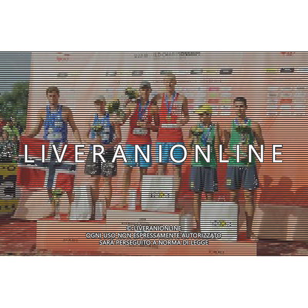 15.06.2014 , Myslowice , Slupna , siatkowka plazowa , Mistrzostwa Swiata U23 , Dekoracja N/Z Hendrik Mol , Lars Tvinde , Maciej Kosiak , Maciej Rudol , Allison , Gustavo Carvalhaes Fot. Karol Bartnik / MPAimages.com / Newspix.pl --- Newspix.pl World Championships in beach volleyball U23 AG ALDO LIVERANI SAS ONLY ITALY *** Local Caption *** www.newspix.pl mail us: info@newspix.pl call us: 0048 022 23 22 222 --- Polish Picture Agency by Ringier Axel Springer Poland