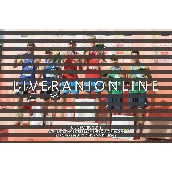 15.06.2014 , Myslowice , Slupna , siatkowka plazowa , Mistrzostwa Swiata U23 , Dekoracja N/Z Hendrik Mol , Lars Tvinde , Maciej Kosiak , Maciej Rudol , Allison , Gustavo Carvalhaes Fot. Karol Bartnik / MPAimages.com / Newspix.pl --- Newspix.pl World Championships in beach volleyball U23 AG ALDO LIVERANI SAS ONLY ITALY *** Local Caption *** www.newspix.pl mail us: info@newspix.pl call us: 0048 022 23 22 222 --- Polish Picture Agency by Ringier Axel Springer Poland