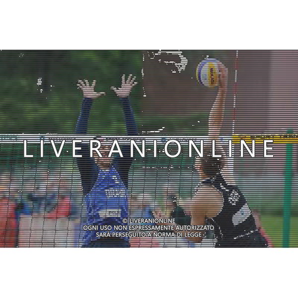 14.06.2014 , Myslowice , Slupna , siatkowka plazowa , Mistrzostwa Swiata U23 , Poniewaz , Poniewaz (czarne) Saymon , Marcus (niebieskie) N/Z Marcus Carvalhaes , Bennet Poniewaz Fot. Karol Bartnik / MPAimages.com / Newspix.pl --- Newspix.pl World Championships in beach volleyball U23 AG ALDO LIVERANI SAS ONLY ITALY *** Local Caption *** www.newspix.pl mail us: info@newspix.pl call us: 0048 022 23 22 222 --- Polish Picture Agency by Ringier Axel Springer Poland