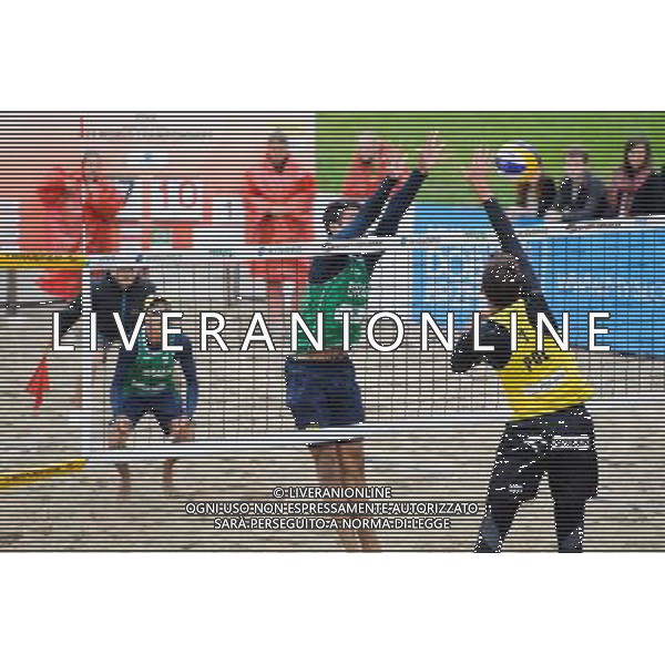14.06.2014 , Myslowice , Slupna , siatkowka plazowa , Mistrzostwa Swiata U23 , Losiak , Bryl (zolte) Alliso , Guto Carvalhaes (zielone) N/Z Allison , Michal Bryl Fot. Karol Bartnik / MPAimages.com / Newspix.pl --- Newspix.pl World Championships in beach volleyball U23 AG ALDO LIVERANI SAS ONLY ITALY *** Local Caption *** www.newspix.pl mail us: info@newspix.pl call us: 0048 022 23 22 222 --- Polish Picture Agency by Ringier Axel Springer Poland