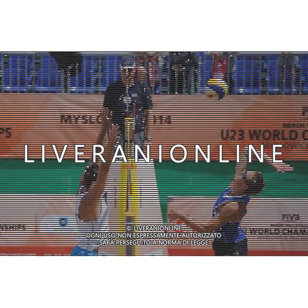 14.06.2014 , Myslowice , Slupna , siatkowka plazowa , Mistrzostwa Swiata U23 , Haralds , Armands (niebieskie) Losiak , Bryl (biale) N/Z Michal Bryl , Abolins Armands Fot. Karol Bartnik / MPAimages.com / Newspix.pl --- Newspix.pl World Championships in beach volleyball U23 AG ALDO LIVERANI SAS ONLY ITALY *** Local Caption *** www.newspix.pl mail us: info@newspix.pl call us: 0048 022 23 22 222 --- Polish Picture Agency by Ringier Axel Springer Poland