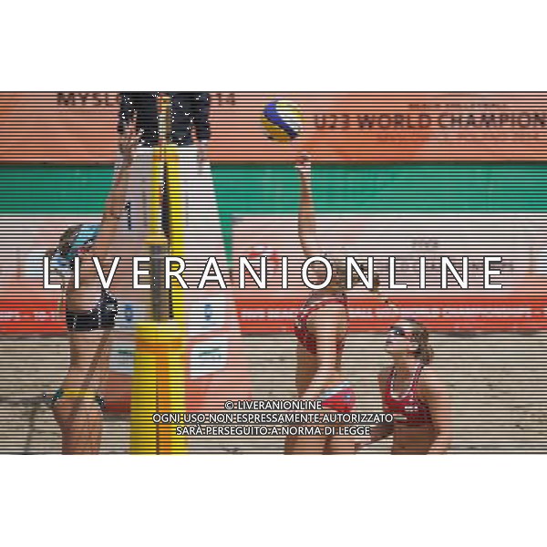 14.06.2014 , Myslowice , Slupna , siatkowka plazowa , Mistrzostwa Swiata U23 , Larid , Artacho (czarne) Hughes , Woolever (czerwone) N/Z Nicole Laird , Sara Hughes , Kellie Woolever Fot. Karol Bartnik / MPAimages.com / Newspix.pl --- Newspix.pl World Championships in beach volleyball U23 AG ALDO LIVERANI SAS ONLY ITALY *** Local Caption *** www.newspix.pl mail us: info@newspix.pl call us: 0048 022 23 22 222 --- Polish Picture Agency by Ringier Axel Springer Poland