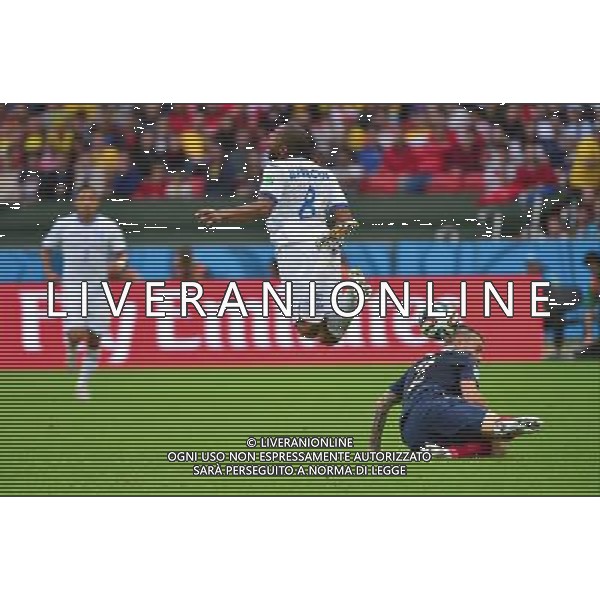 Mathieu DEBUCHY / Wilson PALACIOS - 15.06.2014 - France / Honduras - Coupe du Monde 2014 - Photo : Dave Winter / Icon Sport AG ALDO LIVERANI SAS ONLY ITALY