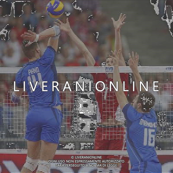 15.06.2014 LODZ - ATLAS ARENA SIATKOWKA MEZCZYNZ , FIVB LIGA SWIATOWA 2014 (FIVB MEN\'S VOLLEYBALL WORLD LEAGUE 2014 ) MECZ POLSKA - WLOCHY (GAME POLAND - ITALY) NZ. MATTEO PIANO , KAROL KLOS , MICHELE BARANOWICZ FOTO RADOSLAW JOZWIAK / CYFRASPORT/NEWSPIX.PL --- Newspix.pl ag aldo liverani sas only italy *** Local Caption *** www.newspix.pl mail us: info@newspix.pl call us: 0048 022 23 22 222 --- Polish Picture Agency by Ringier Axel Springer Poland