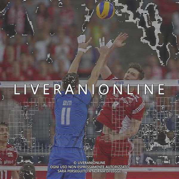 15.06.2014 LODZ - ATLAS ARENA SIATKOWKA MEZCZYNZ , FIVB LIGA SWIATOWA 2014 (FIVB MEN\'S VOLLEYBALL WORLD LEAGUE 2014 ) MECZ POLSKA - WLOCHY (GAME POLAND - ITALY) NZ. ANDRZEJ WRONA , SIMONE BUTI FOTO RADOSLAW JOZWIAK / CYFRASPORT/NEWSPIX.PL --- Newspix.pl ag aldo liverani sas only italy *** Local Caption *** www.newspix.pl mail us: info@newspix.pl call us: 0048 022 23 22 222 --- Polish Picture Agency by Ringier Axel Springer Poland