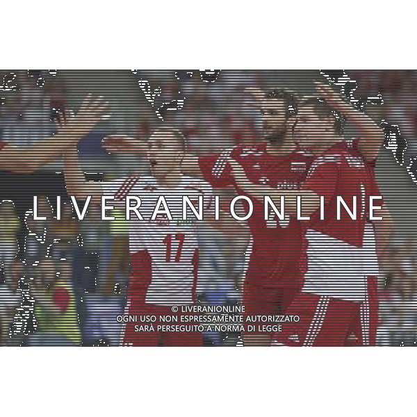 15.06.2014 LODZ - ATLAS ARENA SIATKOWKA MEZCZYNZ , FIVB LIGA SWIATOWA 2014 (FIVB MEN\'S VOLLEYBALL WORLD LEAGUE 2014 ) MECZ POLSKA - WLOCHY (GAME POLAND - ITALY) NZ. PAWEL ZATORSKI , MATEUSZ MIKA , DAWID KONARSKI FOTO RADOSLAW JOZWIAK / CYFRASPORT/NEWSPIX.PL --- Newspix.pl ag aldo liverani sas only italy *** Local Caption *** www.newspix.pl mail us: info@newspix.pl call us: 0048 022 23 22 222 --- Polish Picture Agency by Ringier Axel Springer Poland