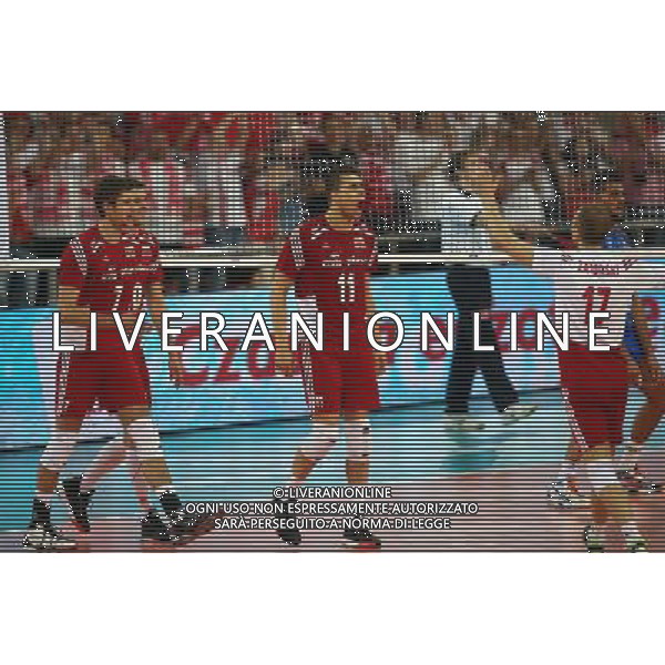 15.06.2014 LODZ - ATLAS ARENA SIATKOWKA MEZCZYNZ, FIVB LIGA SWIATOWA 2014 (FIVB MEN\'S VOLLEYBALL WORLD LEAGUE 2014 ) MECZ POLSKA - WLOCHY (GAME POLAND - ITALY) NZ OD LEWEJ KAROL KLOS , MARIUSZ WLAZLY , FABIAN DRZYZGA , PAWEL ZATORSKI RADOSC FOTO JAKUB PIASECKI / CYFRASPORT/NEWSPIX.PL --- Newspix.pl ag aldo liverani sas only italy *** Local Caption *** www.newspix.pl mail us: info@newspix.pl call us: 0048 022 23 22 222 --- Polish Picture Agency by Ringier Axel Springer Poland