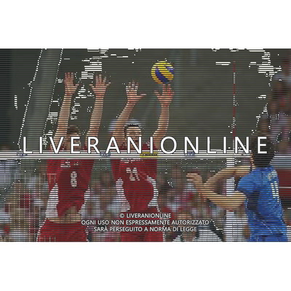 15.06.2014 LODZ - ATLAS ARENA SIATKOWKA MEZCZYNZ, FIVB LIGA SWIATOWA 2014 (FIVB MEN\'S VOLLEYBALL WORLD LEAGUE 2014 ) MECZ POLSKA - WLOCHY (GAME POLAND - ITALY) NZ (L) ANDRZEJ WRONA , (P) RAFAL BUSZEK FOTO JAKUB PIASECKI / CYFRASPORT/NEWSPIX.PL --- Newspix.pl ag aldo liverani sas only italy *** Local Caption *** www.newspix.pl mail us: info@newspix.pl call us: 0048 022 23 22 222 --- Polish Picture Agency by Ringier Axel Springer Poland