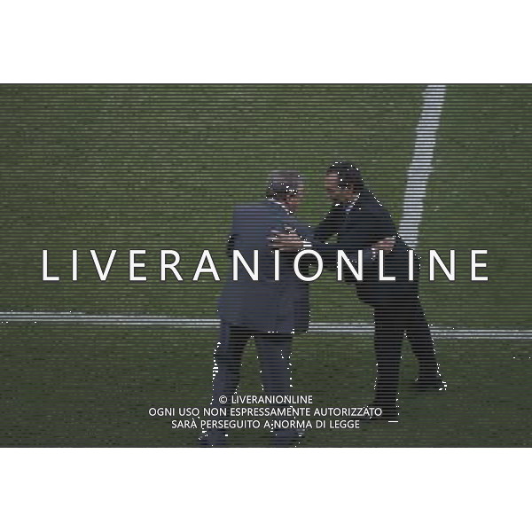 (140614) -- MANAUS, June 14, 2014 () -- Italy\'s coach Cesare Prandelli (R) and England\'s coach Roy Hodgson salute to each other after a Group D match between England and Italy of 2014 FIFA World Cup at the Arena Amazonia Stadium in Manaus, Brazil, June 14, 2014. Italy won 2-1 over England on Saturday. (/Liao Yujie)(pcy) AG ALDOL IVERANI SAS ONLY ITALY