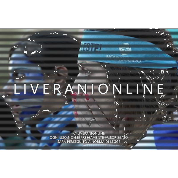 (140614) -- MONTEVIDEO, June 14, 2014 () -- An Uruguay\'s fan reacts while watching a Group D match between Uruguay and Costa Rica of 2014 FIFA World Cup on a screen in Montevideo, capital of Uruguay, on June 14, 2014. Costa Rica won 3-1 over Uruguay on Saturday.(/Nicolas Celaya)(pcy) AG ALDO LIVERANI SAS ONLY ITALY