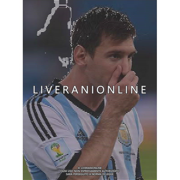 FIFA World Cup Brasile 2014 Gruppo F Rio de Janeiro - 15.06.2014 Argentina-Bosnia Herzegovina Nella Foto:conati di vomito di messi prima della partita /Ph.Vitez-Ag. Aldo Liverani