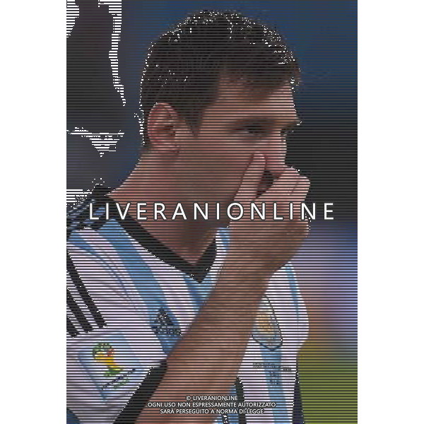 FIFA World Cup Brasile 2014 Gruppo F Rio de Janeiro - 15.06.2014 Argentina-Bosnia Herzegovina Nella Foto:conati di vomito di messi prima della partita /Ph.Vitez-Ag. Aldo Liverani