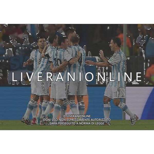 FIFA World Cup Brasile 2014 Gruppo F Rio de Janeiro - 15.06.2014 Argentina-Bosnia Herzegovina Nella Foto:esultanza argentina /Ph.Vitez-Ag. Aldo Liverani