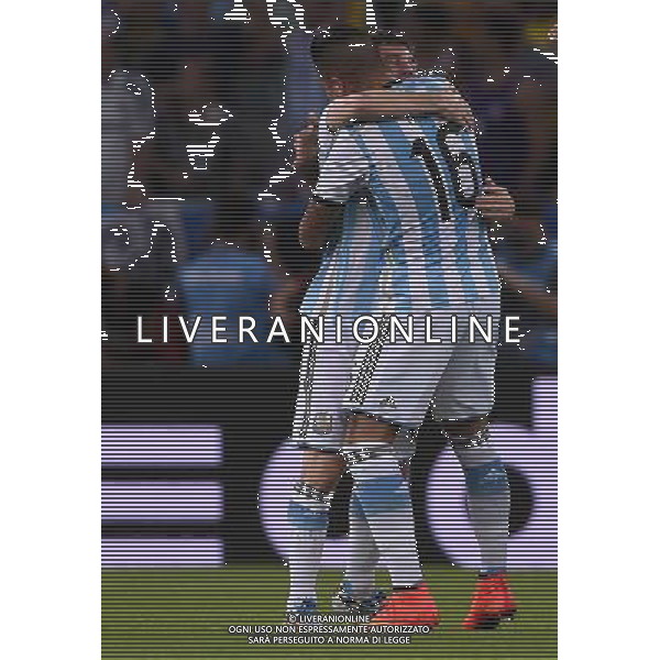 FIFA World Cup Brasile 2014 Gruppo F Rio de Janeiro - 15.06.2014 Argentina-Bosnia Herzegovina Nella Foto:esultanza messi e rojo /Ph.Vitez-Ag. Aldo Liverani