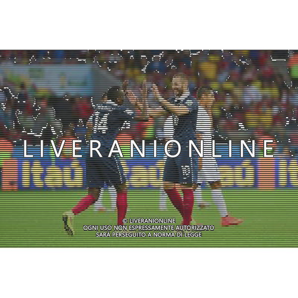 Joie France - Karim BENZEMA / Blaise MATUIDI - 15.06.2014 - France / Honduras - Coupe du Monde 2014 - Photo : Dave Winter / Icon Sport /Agenzia Aldo Liverani sas - ONLY ITALY - Francia - Honduras Coppa del Mondo FIFA BRASILE 2014