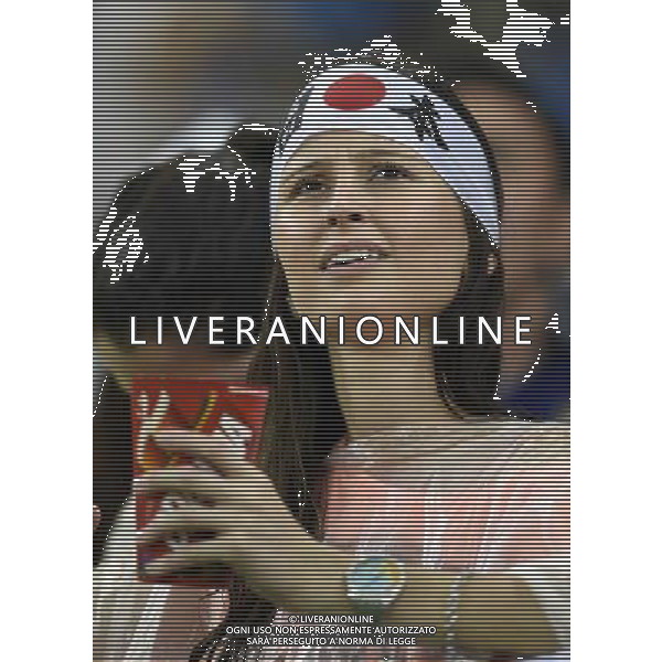 (140614) -- RECIFE, June 14, 2014 () -- A Japan\'s fan is seen before a Group C match between Cote d\'Ivoire and Japan of 2014 FIFA World Cup at the Arena Pernambuco Stadium in Recife, Brazil, June 14, 2014. (/Yang Lei)(pcy) ©PHOTOSHOT/Agenzia Aldo Liverani sas - ITALY ONLY - EDITORIAL USE ONLY - Costa d\'Avorio Vs Giappone partita del Gruppo C della coppa del mondo 2014 FIFA World Cup Stadium Arena Pernambuco a Recife, in Brasile, 14 giugno 2014