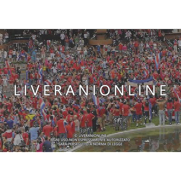 14/6/14. Recorrido por el partido de la Selección de CR contra Uruguay. Marcador final CR 3 - Uruguay 1. Fuente de la Hispanidad San Pedro. foto: Eyleen Vargas ©PHOTOSHOT/Agenzia Aldo Liverani sas - ITALY ONLY - EDITORIAL USE ONLY - Uruguay vs Costa Rica partita del Gruppo D della Coppa del mondo FIFA 2014 Castelao stadio Estadio a Fortaleza, in Brasile, 14 Giugno 2014