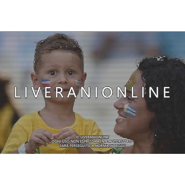 (140614) -- FORTALEZA, June 14, 2014 () -- Fans are seen before a Group D match between Uruguay and Costa Rica of 2014 FIFA World Cup in the Estadio Castelao Stadium in Fortaleza, Brazil, June 14, 2014. (/Lui Siu Wai)(rh) ©PHOTOSHOT/Agenzia Aldo Liverani sas - ITALY ONLY - EDITORIAL USE ONLY - Uruguay vs Costa Rica partita del Gruppo D della Coppa del mondo FIFA 2014 Castelao stadio Estadio a Fortaleza, in Brasile, 14 Giugno 2014