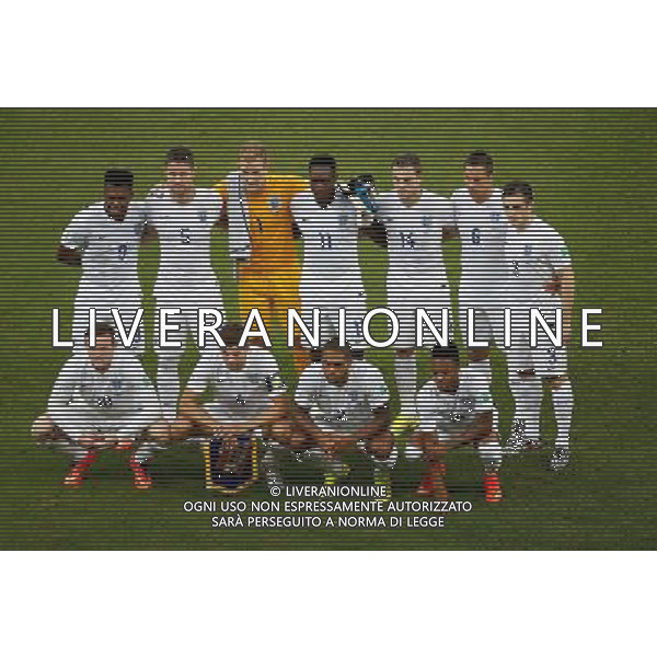 (140614) -- MANAUS, June 14, 2014 () -- England\'s national team players pose for a group photo during a Group D match between England and Italy of 2014 FIFA World Cup in the Arena Amazonia Stadium in Manaus, Brazil, June 14, 2014. (/Liao Yujie)(rh) ©PHOTOSHOT/Agenzia Aldo Liverani sas - ITALY ONLY - EDITORIAL USE ONLY - FORMAZIONE INGHILTERRA - - Italia - Inghilterra partita del Gruppo D coppa del mondo 2014 FIFA World Cup Stadio all\'Arena Amazzonia a Manaus, Brasile, 14 giugno 2014