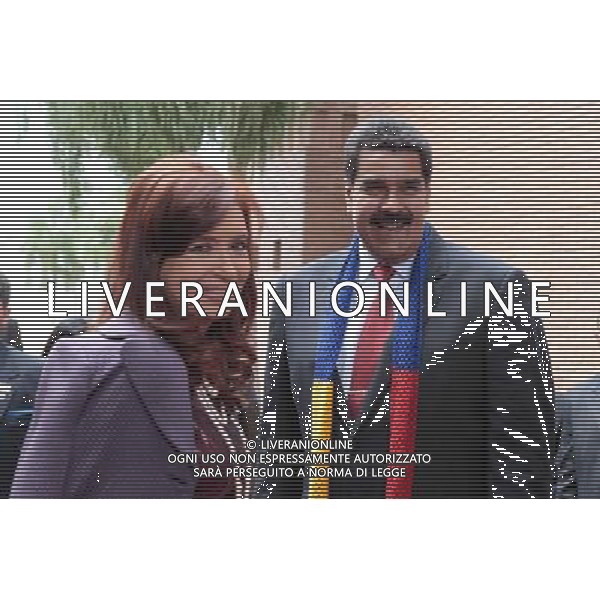 (140616) -- SANTA CRUZ, June 16, 2014 () -- Argentina\'s President Cristina Fernandez (L) talks with her Venezuelan counterpart Nicolas Maduro (R), during the plenary session of G77+China Summit, in Santa Cruz, Bolivia, on June 15, 2014. (/AVN) (ctt) ©PHOTOSHOT/Agenzia Aldo Liverani sas - ITALY ONLY - EDITORIAL USE ONLY - Vertice Cina + G77 a Santa Cruz, in Bolivia, il 15 giugno 2014