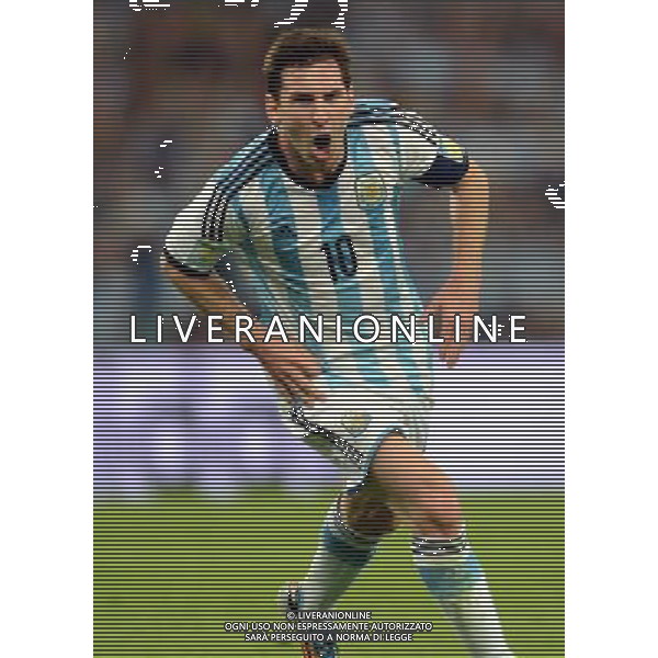 (140615) -- RIO DE JANEIRO, June 15, 2014 () -- Argentina\'s Lionel Messi celebrates for his goal during a Group F match between Argentina and Bosnia and Herzegovina of 2014 FIFA World Cup at the Estadio de Maracana Stadium in Rio de Janeiro, Brazil, June 15, 2014. (/Wang Yuguo)(pcy) ©photoshot/Agenzia Aldo Liverani sas - ITALY ONLY - Argentina - Bosnia Erzegovina partita del Gruppo F Coppa del Mondo 2014 FIFA World Cup allo Stadio Maracana\' Stadium di Rio de Janeiro, in Brasile, 15 giugno 2014