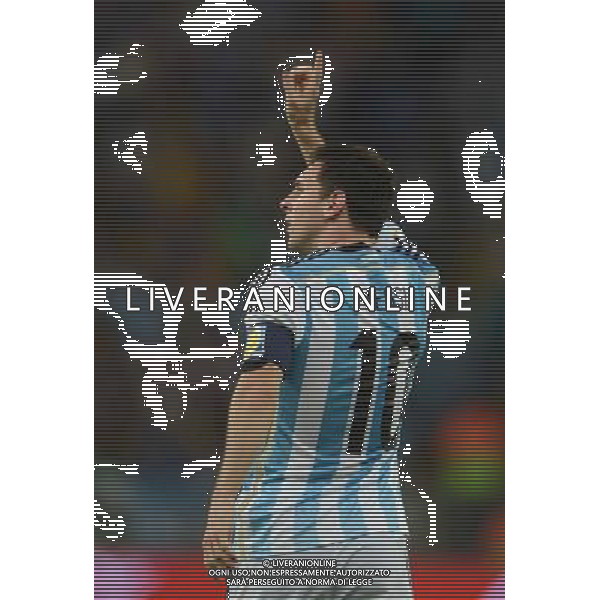 (140615) -- RIO DE JANEIRO, June 15, 2014 () -- Argentina\'s Lionel Messi celebrates for his goal during a Group F match between Argentina and Bosnia and Herzegovina of 2014 FIFA World Cup at the Estadio de Maracana Stadium in Rio de Janeiro, Brazil, June 15, 2014. (/Wang Yuguo)(pcy) ©photoshot/Agenzia Aldo Liverani sas - ITALY ONLY - Argentina - Bosnia Erzegovina partita del Gruppo F Coppa del Mondo 2014 FIFA World Cup allo Stadio Maracana\' Stadium di Rio de Janeiro, in Brasile, 15 giugno 2014