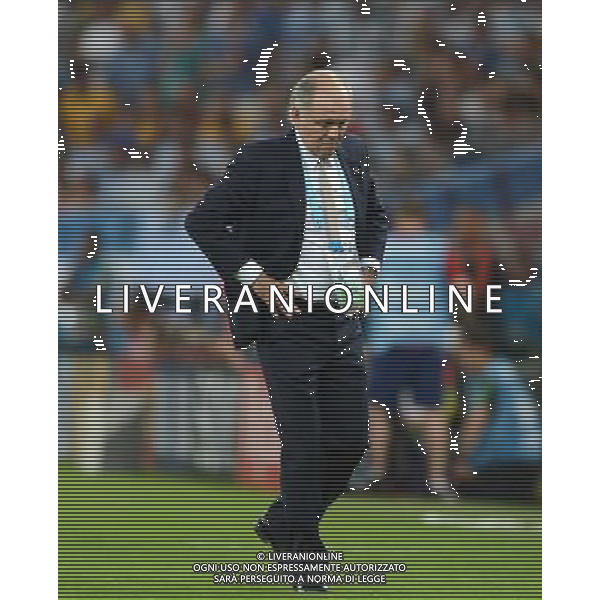 (140615) -- RIO DE JANEIRO, June 15, 2014 () -- Argentina\'s coach Alejandro Sabella reacts during a Group F match between Argentina and Bosnia and Herzegovina of 2014 FIFA World Cup at the Estadio de Maracana Stadium in Rio de Janeiro, Brazil, June 15, 2014. (/Wang Yuguo)(pcy) ©photoshot/Agenzia Aldo Liverani sas - ITALY ONLY - Argentina - Bosnia Erzegovina partita del Gruppo F Coppa del Mondo 2014 FIFA World Cup allo Stadio Maracana\' Stadium di Rio de Janeiro, in Brasile, 15 giugno 2014