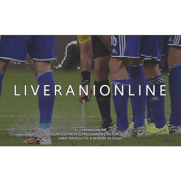 FIFA World Cup Brasile 2014 Gruppo F Rio de Janeiro - 15.06.2014 Argentina-Bosnia Herzegovina Nella Foto:L\'arbitro segna la distanza della barriera con lo spray /Ph.Vitez-Ag. Aldo Liverani