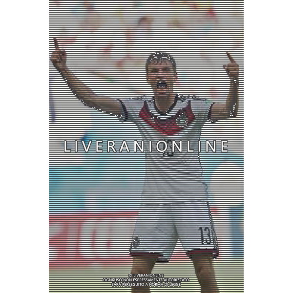 firo : 16.06.2014 Fu§ball, Fussball, WM 2014 Brasilien, Weltmeisterschaft 2014 Brasilien, Football World Championships Brazil 2014, 2014 FIFA WORLD CUP BRAZIL,Brasil,Bresil, Deutschland , Germany , GER - Portugal . Jubel Thomas MŸller nach dem Tor zum 3:0 $worldrights Es gelten unsere AGB, einsehbar auf www.firosportphoto.de $ONLY FOR USE IN GERMANY !!! Photo : mexsport copyright by firo sportphoto: Coesfelder Str.207 48249 DŸlmen www.firosportphoto.de / GES Sportphoto/ mail@firosportphoto.de (V o l k s b a n k B o c h u m - W i t t e n ) BLZ.: 430 601 29 Kt. Nr.: 341 117 100 Tel:Ê 02594 - 9916004 Fax:Ê02594 - 9916005 ag aldo liverani sas only italy