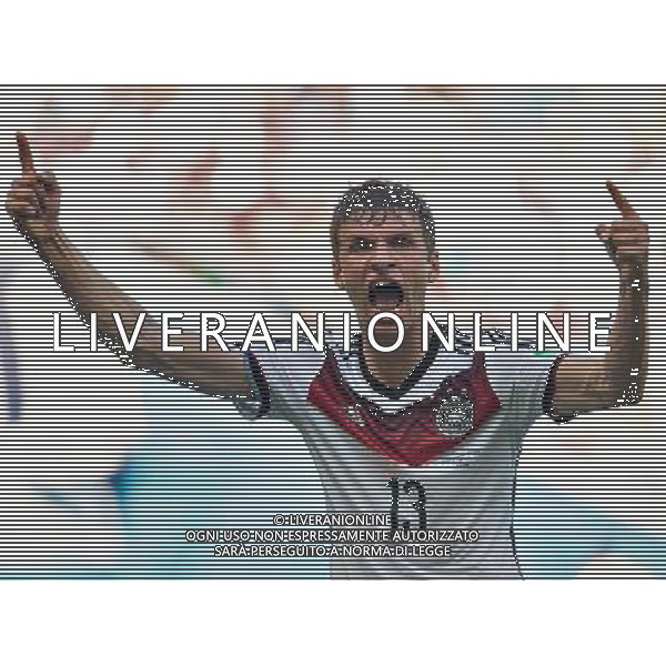 firo : 16.06.2014 Fu§ball, Fussball, WM 2014 Brasilien, Weltmeisterschaft 2014 Brasilien, Football World Championships Brazil 2014, 2014 FIFA WORLD CUP BRAZIL,Brasil,Bresil, Deutschland , Germany , GER - Portugal . Jubel Thomas MŸller nach dem Tor zum 3:0 $worldrights Es gelten unsere AGB, einsehbar auf www.firosportphoto.de $ONLY FOR USE IN GERMANY !!! Photo : mexsport copyright by firo sportphoto: Coesfelder Str.207 48249 DŸlmen www.firosportphoto.de / GES Sportphoto/ mail@firosportphoto.de (V o l k s b a n k B o c h u m - W i t t e n ) BLZ.: 430 601 29 Kt. Nr.: 341 117 100 Tel:Ê 02594 - 9916004 Fax:Ê02594 - 9916005 ag aldo liverani sas only italy