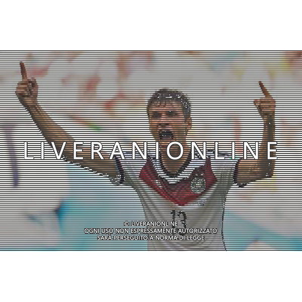 firo : 16.06.2014 Fu§ball, Fussball, WM 2014 Brasilien, Weltmeisterschaft 2014 Brasilien, Football World Championships Brazil 2014, 2014 FIFA WORLD CUP BRAZIL,Brasil,Bresil, Deutschland , Germany , GER - Portugal . Jubel Thomas MŸller nach dem Tor zum 3:0 $worldrights Es gelten unsere AGB, einsehbar auf www.firosportphoto.de $ONLY FOR USE IN GERMANY !!! Photo : mexsport copyright by firo sportphoto: Coesfelder Str.207 48249 DŸlmen www.firosportphoto.de / GES Sportphoto/ mail@firosportphoto.de (V o l k s b a n k B o c h u m - W i t t e n ) BLZ.: 430 601 29 Kt. Nr.: 341 117 100 Tel:Ê 02594 - 9916004 Fax:Ê02594 - 9916005 ag aldo liverani sas only italy