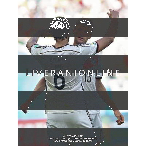firo : 16.06.2014 Fu§ball, Fussball, WM 2014 Brasilien, Weltmeisterschaft 2014 Brasilien, Football World Championships Brazil 2014, 2014 FIFA WORLD CUP BRAZIL,Brasil,Bresil, Deutschland , Germany , GER - Portugal . Jubel sami Khedira mit Thomas MŸller $worldrights Es gelten unsere AGB, einsehbar auf www.firosportphoto.de $ONLY FOR USE IN GERMANY !!! Photo : mexsport copyright by firo sportphoto: Coesfelder Str.207 48249 DŸlmen www.firosportphoto.de / GES Sportphoto/ mail@firosportphoto.de (V o l k s b a n k B o c h u m - W i t t e n ) BLZ.: 430 601 29 Kt. Nr.: 341 117 100 Tel:Ê 02594 - 9916004 Fax:Ê02594 - 9916005 ag aldo liverani sas only italy