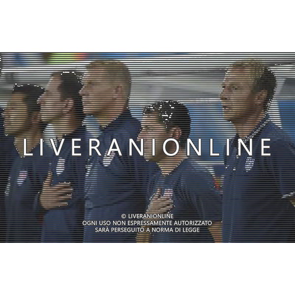 (140616) -- NATAL, June 16, 2014 () -- Coach of U.S. Jurgen Klinsmann (1st R) is seen before a Group G match between Ghana and U.S. of 2014 FIFA World Cup at the Estadio das Dunas Stadium in Natal, Brazil, June 16, 2014. (/Lui Siu Wai)(pcy) AG ALDO LIVERANI SAS ONLY ITALY