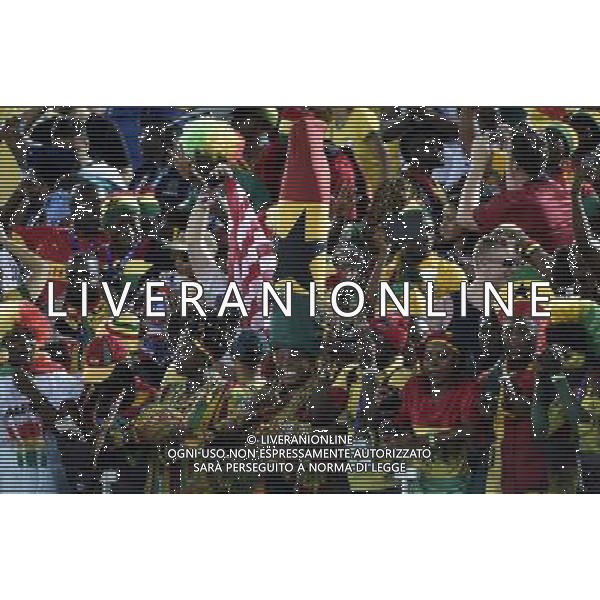 (140616) -- NATAL, June 16, 2014 () -- Ghana\'s fans cheer before a Group G match between Ghana and U.S. of 2014 FIFA World Cup at the Estadio das Dunas Stadium in Natal, Brazil, June 16, 2014. (/Lui Siu Wai)(pcy) AG ALDO LIVERANI SAS ONLY ITALY