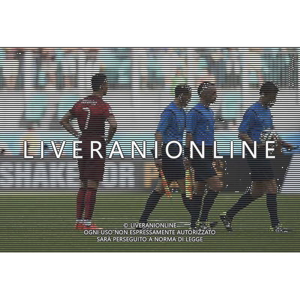 (140616) -- SALVADOR, June 16, 2014 () -- Portugal\'s Cristiano Ronaldo (1st L) reacts after a Group G match between Germany and Portugal of 2014 FIFA World Cup at the Arena Fonte Nova Stadium in Salvador, Brazil, June 16, 2014. Germany won 4-0 over Portugal on Monday.(/Qi Heng)(rh) AG ALDO LIVERANI SAS ONLY ITALY
