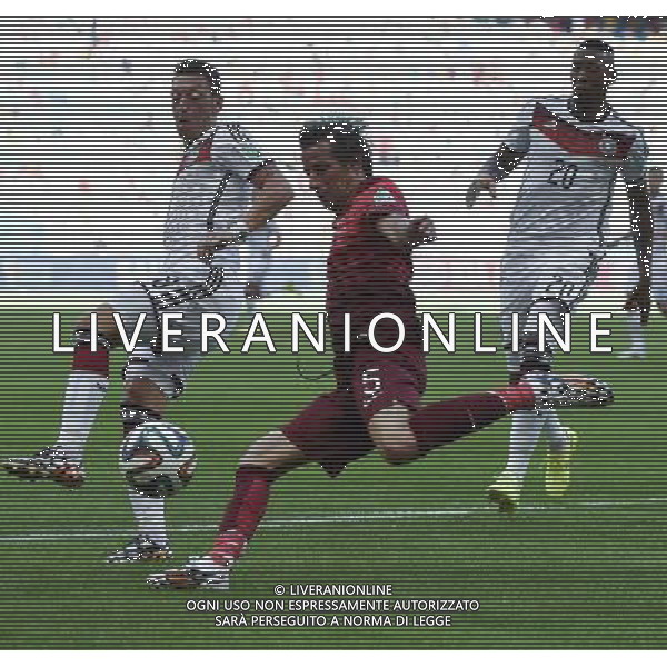 (140616) -- SALVADOR, June 16, 2014 () -- Portugal\'s Fabio Coentreo shoots the ball during a Group G match between Germany and Portugal of 2014 FIFA World Cup at the Arena Fonte Nova Stadium in Salvador, Brazil, June 16, 2014. Germany won 4-0 over Portugal on Monday. (/Qi Heng)(rh) AG ALDO LIVERANI SAS ONLY ITALY