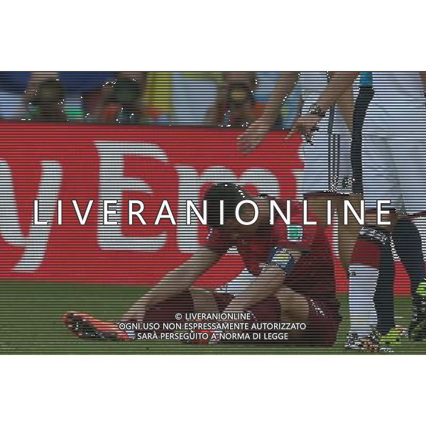 (140616) -- SALVADOR, June 16, 2014 () -- Portugal\'s Cristiano Ronaldo reacts during a Group G match between Germany and Portugal of 2014 FIFA World Cup at the Arena Fonte Nova Stadium in Salvador, Brazil, June 16, 2014. Germany won 4-0 over Portugal on Monday.(/Cao Can)(rh) AG ALDO LIVERANI SAS ONLY ITALY