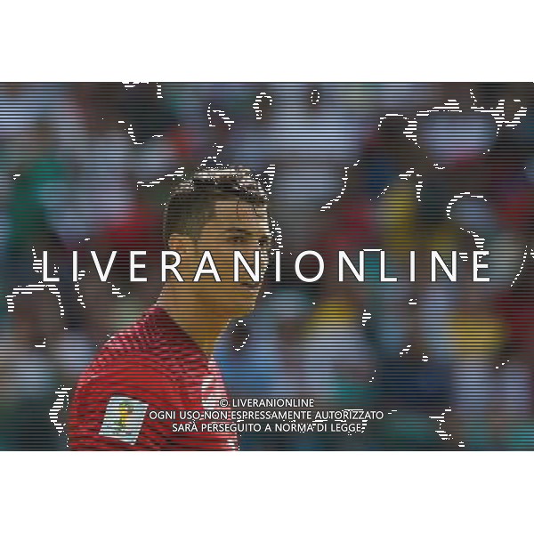 (140616) -- SALVADOR, June 16, 2014 () -- Portugal\'s Cristiano Ronaldo reacts during a Group G match between Germany and Portugal of 2014 FIFA World Cup at the Arena Fonte Nova Stadium in Salvador, Brazil, June 16, 2014. Germany won 4-0 over Portugal on Monday.(/Cao Can)(rh) AG ALDO LIVERANI SAS ONLY ITALY