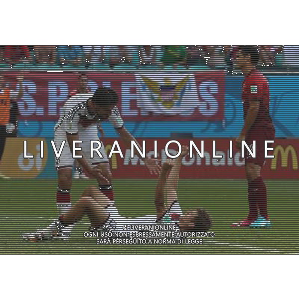(140616) -- SALVADOR, June 16, 2014 () -- Germany\'s Thomas Muller (C) celebrates the goal during a Group G match between Germany and Portugal of 2014 FIFA World Cup at the Arena Fonte Nova Stadium in Salvador, Brazil, June 16, 2014. (/Cao Can)(rh) AG ALDO LIVERANI SAS ONLY ITALY