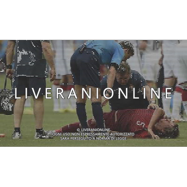 (140616) -- SALVADOR, June 16, 2014 () -- Portugal\'s Fabio Coentreo gets injured during a Group G match between Germany and Portugal of 2014 FIFA World Cup at the Arena Fonte Nova Stadium in Salvador, Brazil, June 16, 2014. (/Qi Heng)(pcy) AG ALDO LIVERANI SAS ONLY ITALY