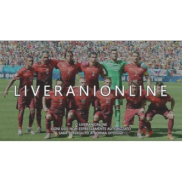 (140616) -- SALVADOR, June 16, 2014 () -- Portugal\'s Players pose prior to a Group G match between Germany and Portugal of 2014 FIFA World Cup at the Arena Fonte Nova Stadium in Salvador, Brazil, June 16, 2014. (/Yang Lei)(xzj) AG ALDO LIVERANI SAS ONLY ITALY