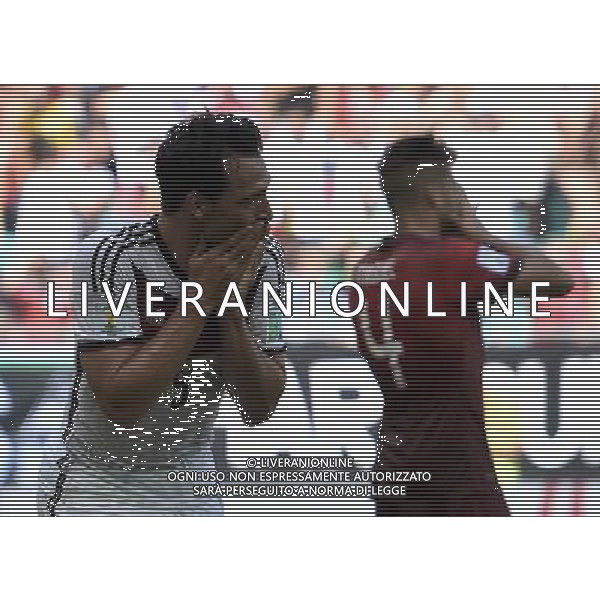 (140616) -- SALVADOR, June 16, 2014 () -- Germany\'s Mats Hummels (L) celebrates for his goal during a Group G match between Germany and Portugal of 2014 FIFA World Cup at the Arena Fonte Nova Stadium in Salvador, Brazil, June 16, 2014. (/Qi Heng)(pcy) AG ALDO LIVERANI SAS ONLY ITALY