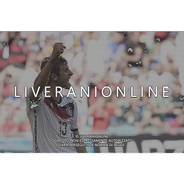 (140616) -- SALVADOR, June 16, 2014 () -- Germany\'s Thomas Muller celebrates for his second goal during a Group G match between Germany and Portugal of 2014 FIFA World Cup at the Arena Fonte Nova Stadium in Salvador, Brazil, June 16, 2014. (/Qi Heng)(pcy) AG ALDO LIVERANI SAS ONLY ITALY