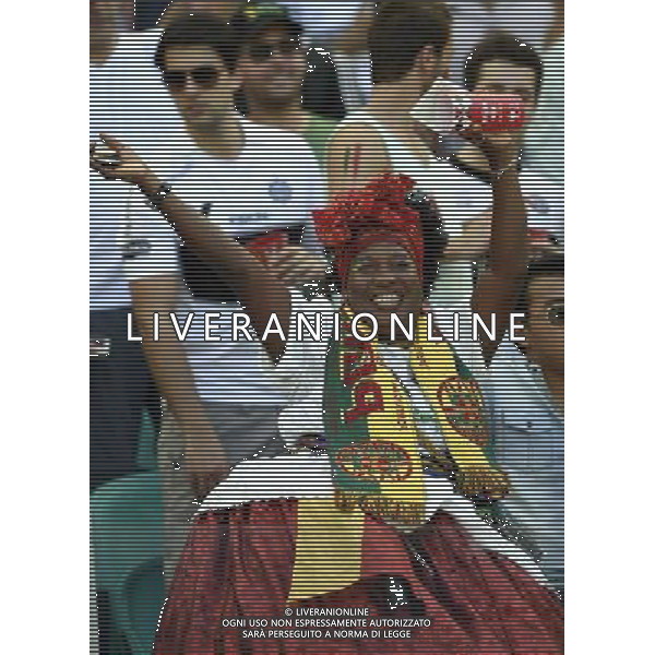 (140616) -- SALVADOR, June 16, 2014 () -- A Portugal\'s fan cheers before a Group G match between Germany and Portugal of 2014 FIFA World Cup at the Arena Fonte Nova Stadium in Salvador, Brazil, June 16, 2014. (/Yang Lei)(xzj) AG ALDO LIVERANI SAS ONLY ITALY