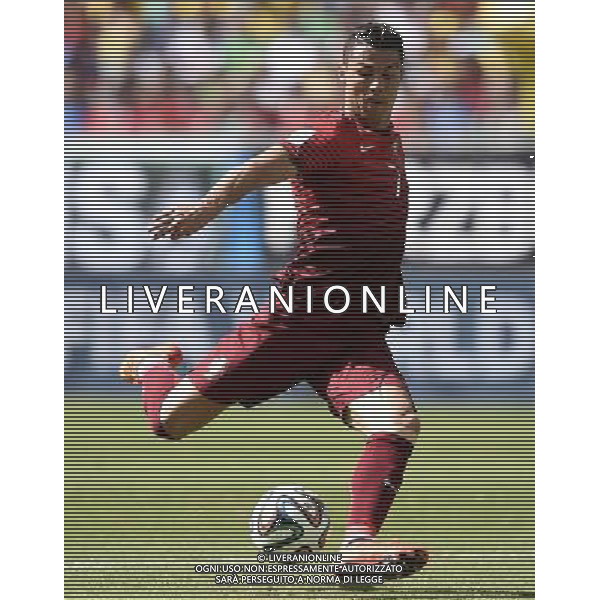 (140616) -- SALVADOR, June 16, 2014 () -- Portugal\'s Cristiano Ronaldo competes during a Group G match between Germany and Portugal of 2014 FIFA World Cup at the Arena Fonte Nova Stadium in Salvador, Brazil, June 16, 2014. (/Yang Lei)(xzj) AG ALDO LIVERANI SAS ONLY ITALY