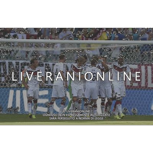 (140616) -- SALVADOR, June 16, 2014 () -- Germany\'s players celebrate after a penalty goal during a Group G match between Germany and Portugal of 2014 FIFA World Cup at the Arena Fonte Nova Stadium in Salvador, Brazil, June 16, 2014. (/Yang Lei)(xzj) AG ALDO LIVERANI SAS ONLY ITALY