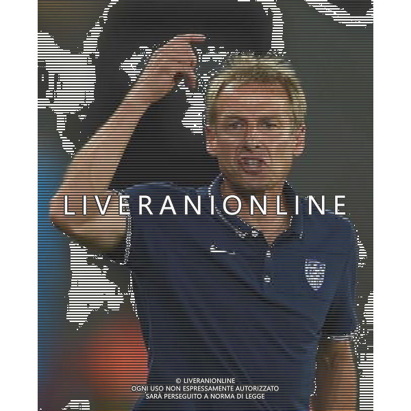 (140616) -- NATAL, June 16, 2014 () -- Coach of U.S. Jurgen Klinsmann gives instructions during a Group G match between Ghana and U.S. of 2014 FIFA World Cup at the Estadio das Dunas Stadium in Natal, Brazil, June 16, 2014. U.S. won 2-1 over Ghana on Monday. (/Guo Yong)(pcy) AG ALDO LIVERANI SAS ONLY ITALY